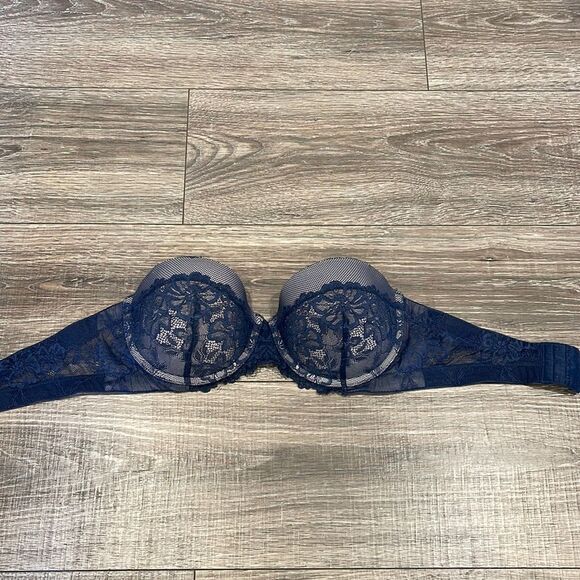 Maidenform Blue Lace Strapless Bra - Picture 1 of 6